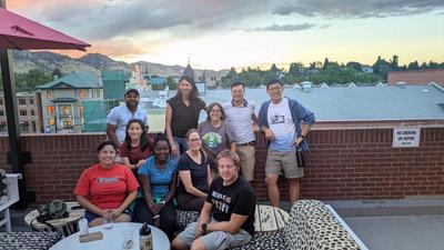 Group photos at the top of Avanti Food and Beverage Boulder.