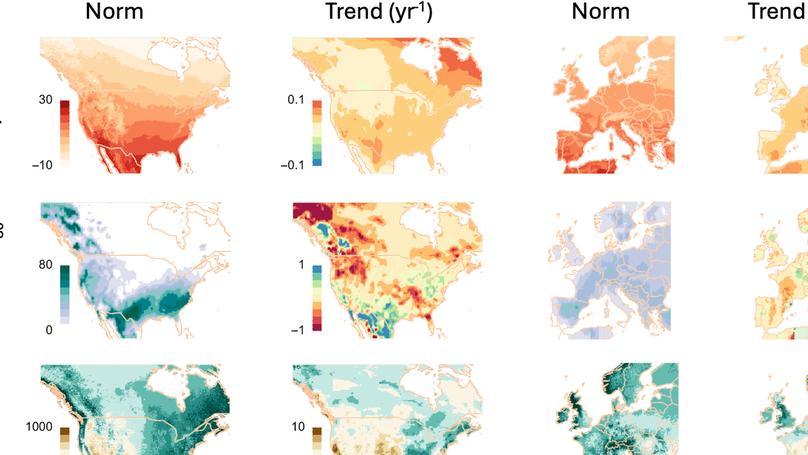 Despite rapid warming, seed production is not leading poleward migration in North American and European forests